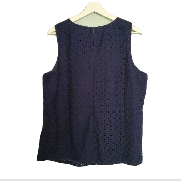 NEW 1901 Navy Eyelet Top - Picture 2 of 4